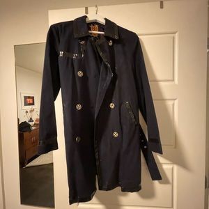 Tory burch worn peacoat shiny belt attached great condition size 8